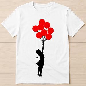 Camiseta de Mujer Talla Grande, Estilo Balloon Girl, Algodón Transpirable, Moderna y Versátil, Unisex, Estilo Urbano, Oversize - Product Image 1
