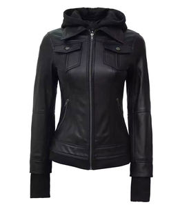 Veste de moto en toile respirante matelassée pour femmes, fermeture éclair sur toute la longueur des manches, couleur unie, vêtements d'hiver - Product Image 1