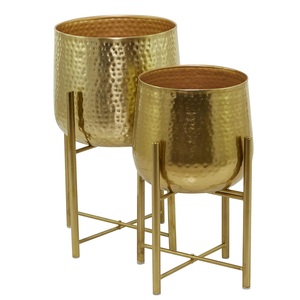 2 Tier Powder Coated Metal Plant <b>Stand</b>, Indoor Floor Standing <b>Corner</b> Shelf Rack for Flower Pots, Home Decor - Product Image 4