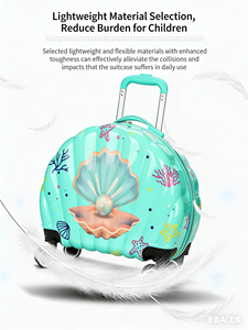 Valigia Leggera e Carina a Forma di Conchiglia, Set Beauty Case con Ruote Silenziose Universali per Bambini, Scuola e Viaggi - Product Image 5