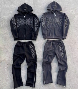 Hot Sale Customized Rhinestone Winter Streetwear <b>Tracksuit</b> for Men-100% Cotton Quick Dry & Breathable - Product Image 1