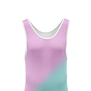 ชุดซิงเกิลเล็ตสำหรับนักมวยปล้ำชายคุณภาพดีที่สุด ทรงเข้ารูป ชุดบอดี้สูทแบบไม่มีแขน สำหรับออกกำลังกายและยกน้ำหนัก - Product Image 3