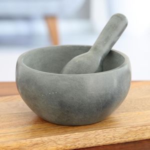 High Strength Marble Mortar And Pestle Bowl For Crushing <b>Grinding</b> Herbs Spices And Making Fresh <b>Pastes</b> - Product Image 4