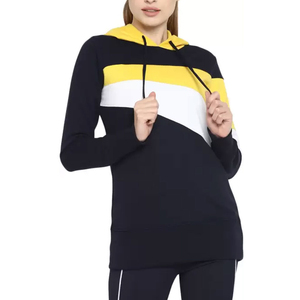 Sweat à capuche pour femme, streetwear, en molleton de coton, hiver, à carreaux, brodé, doublé, teint en pièce, 280g, grande taille, respirant, écologique - Product Image 1