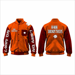 Best Manufacturer Made Eco-Friendly Breathable Men Letterman Winter Jacket With <b>Stand</b> Collar And Front Logo Customizable Colors - Product Image 4