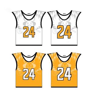 Maillots de lacrosse réversibles personnalisés pour hommes, taille plus, dos nageur, sublimation, maille respirante, 100% polyester, pinnies - Product Image 2