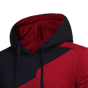Sweat à capuche d'hiver pour homme de haute qualité personnalisé, rouge et noir, 370g, 100% coton molletonné, OEM ODM, streetwear décontracté - Product Image 4