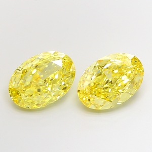 Oval Cut Fancy Intense Yellow Fine Jewelry Lab Grown Diamonds CVD Certified Loose Gemstones Sparkling Luxury Stone - Product Image 1