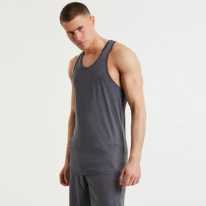 Débardeur de sport confortable en coton et bambou, doux et extensible, avec découpes profondes aux bras, sans manches, personnalisable, OEM, marque privée, fabricant d'usine - Product Image 3