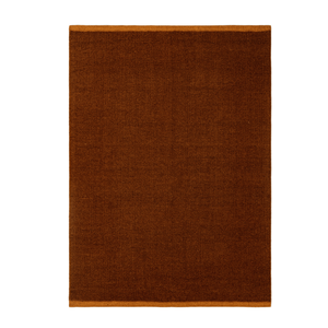 Tapis bouclé tissé à la main Flame, couleur safran orange, en laine, tapis artisanal de Mirzapur, tapis de sol texturé fait main - Product Image 3