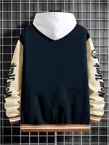 Veste d'hiver confortable pour homme, style Letterman, col montant, logo sur le devant, coupe-vent, séchage rapide, respirante, haute qualité, écologique - Product Image 3