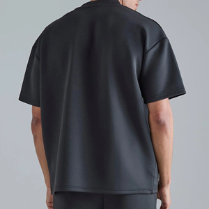 เสื้อยืดฮิปฮอปสตรีทแวร์ผู้ชายทรงโอเวอร์ไซส์ ผ้าฝ้าย 100% หนา 220gsm เป็นมิตรกับสิ่งแวดล้อม ระบายอากาศได้ดี ทรงไหล่ตก ไซส์พลัส - Product Image 2