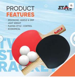 Ultra Grip Handle <b>Table</b> <b>Tennis</b> <b>Racket</b> Training And Competition <b>Table</b> <b>Tennis</b> <b>Rackets</b> Durable Long-Life Indoor <b>Table</b> <b>Tennis</b> <b>Racket</b> - Product Image 3