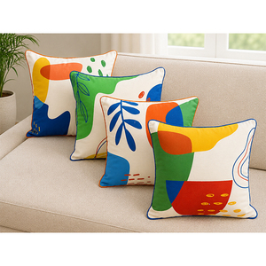 Premium 100% Cotton Floral Printed <b>Cushion</b> <b>Cover</b> | Elegant Decorative Throw Pillow <b>Cover</b> for Living Room & Bedroom - Product Image 5