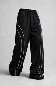 กางเกงวอร์มขายาวสีดำ ONETEN APPARELS เอวยางยืด แถบข้างลำตัว สไตล์ลำลอง กางเกงกีฬา ระบายอากาศได้ดี เป็นมิตรกับสิ่งแวดล้อม น้ำหนักเบา - Product Image 4
