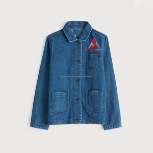 เสื้อแจ็คเก็ตยีนส์ผู้หญิงสำหรับฤดูหนาว แจ็คเก็ตยีนส์สั้น แขนยาว - Product Image 6