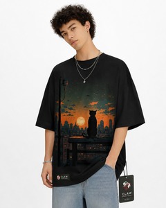 เสื้อยืดคอกลมชาย คุณภาพพรีเมียม ผ้าฝ้าย 100% ลายพิมพ์สตรีทแวร์ ออกแบบโลโก้ได้ตามต้องการ เสื้อยืดเปล่าสำหรับงาน OEM - Product Image 1