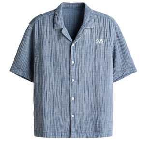 Chemise en mousseline pour homme, coupe décontractée, manches courtes, légère, respirante, boutonnée, idéale pour les vacances d'été, la plage et les stations balnéaires - Product Image 3
