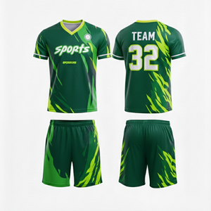 Conjunto de Camiseta y Pantalones Cortos, Uniforme de Baloncesto Profesional en Color Verde con Diseño Moderno, Número Personalizado con Logotipo - Product Image 4