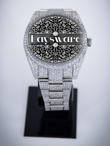 Luxury VVS Moissanite Diamond Mechanical <b>Watch</b> With Antique Cartoon Dial Fully Iced Stainless Steel Hip Hop Fashion <b>Watch</b> - Product Image 1