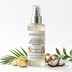 Bruma Capilar Personalizable Anticaspa con Queratina y Ingredientes Orgánicos, con Aceite de Coco y Jengibre para el Cuidado del Cabello - Product Image 1
