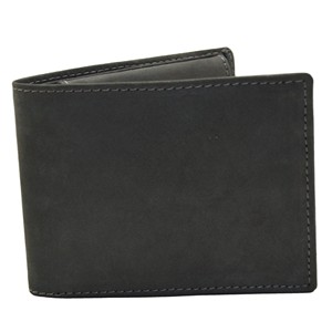 Men's Genuine Leather Slim Fold <b>Wallet</b> Minimalist Black Daily Use - Product Image 1