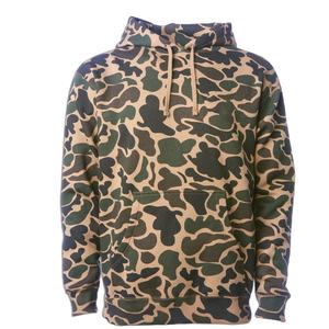 Sweat à capuche camouflage coupe-vent en molleton 100 % coton épais de haute qualité, personnalisable avec logo et étiquettes, unisexe, pour la saison hivernale - Product Image 1