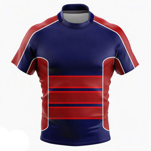 Camiseta Deportiva Clásica de Manga Corta Estilo Rugby, Ropa Deportiva Transpirable para Entrenamiento, Uniforme Deportivo para Hombre - Product Image 2