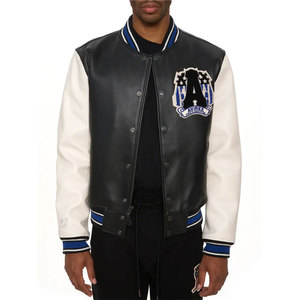 Vestes bomber Avirex en cuir de vache véritable de haute qualité pour hommes, chaudes et imperméables, coupe-vent, style streetwear, très vendues - Product Image 3