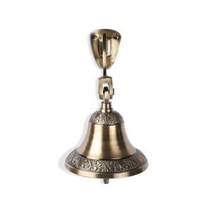 Campana Antigua de Latón, Campana Decorativa de Latón Sólido Vintage con Sonido Profundo y Resonante, Diseño de Base Grabada - Product Image 6