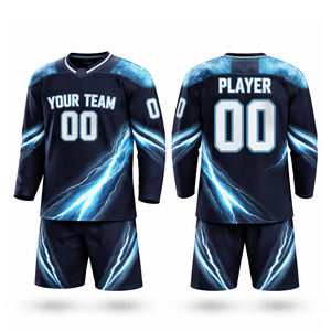 Ensembles de vêtements d'équipe d'été 100% polyester, conçus sur mesure, service OEM, impression par sublimation du nom de l'équipe, séchage rapide - Product Image 1