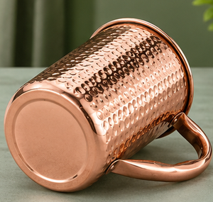 Carafe en cuivre avec finition martelée et couvercle, style vintage, grande capacité, vaisselle de maison, carafe isotherme de qualité supérieure pour le bien-être ayurvédique - Product Image 5