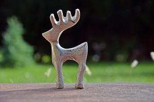 Elegant Small Size Silver Brass Reindeer <b>Figure</b> Decorative <b>Christmas</b> Accent Perfect For Kids Room and Shelves From India - Product Image 5