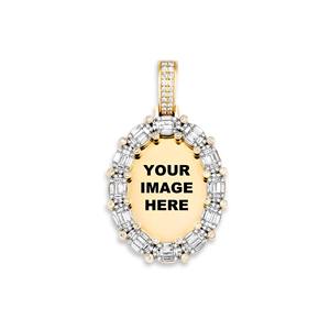 จี้รูปภาพฮิปฮอปทรงกลมเพชรแล็บโกรว์ 14K ทองคำขาวแท้ รับรองโดย GIA สำหรับทุกเพศ ยี่ห้อ D'VINS JEWELS เหมาะสำหรับเป็นของขวัญ - Product Image 4