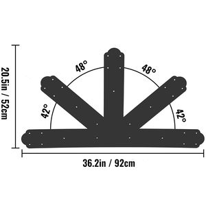 Piastre di connessione per tralicci in acciaio da 4 mm/0,16 pollici, verniciate a polvere nera, con passo 12:12, per tralicci decorativi e connettori a traliccio - Product Image 3
