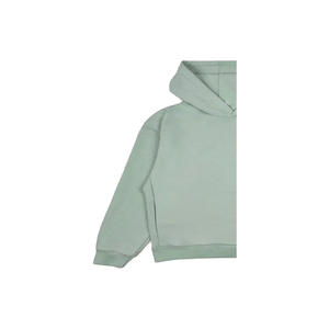 เสื้อฮู้ดดี้ผู้หญิงสำหรับฤดูหนาว ผ้าฝ้ายฟลีซ 100% น้ำหนัก 360 กรัม เป็นมิตรกับสิ่งแวดล้อม ระบายอากาศได้ดี กันลม ปักโลโก้ด้านหน้าแบบเรียบ ทรงไหล่ตก สีเข้ม - Product Image 6