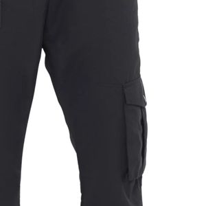 Pantalon cargo noir décontracté pour homme, pantalon utilitaire multi-poches, coupe droite, vêtements de travail, pantalon cargo en gros, vêtements personnalisés - Product Image 3