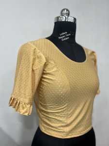 Blouse demi-sari femme automne/printemps, taille personnalisée, prête à porter, en tissu écologique respirant et extensible, grande taille, décontractée, à prix abordable - Product Image 5