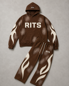 Ensemble de survêtement RITS, sweat-shirt et pantalon, beige, coton, uni, respirant, léger, taille élastique, vêtements décontractés pour adultes, style été, meilleur choix - Product Image 1