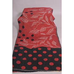 Couverture Kantha imprimée, motif floral vintage, en coton lavable, jeté de lit bohème, couverture indienne réversible, faite à la main, écologique, décoration - Product Image 1