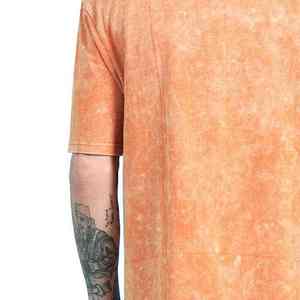 T-shirt vintage épais 100 % coton à épaules tombantes, coupe oversize, délavé à l'acide, noir, longueur longue, en maille légère de bambou, grandes tailles - Product Image 2