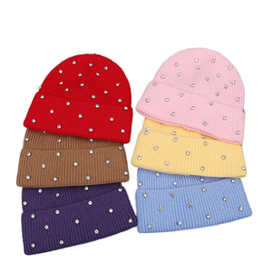 Wholesale Custom Printed Logo Wool Blend Winter <b>Beanie</b> Hat Super Quality Warm Breathable <b>Waterproof</b> Embroidery Skull Cap Bulk - Product Image 1