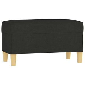 Banc rectangulaire noir avec mousse polyester et contreplaqué, mobilier de salon de taille moyenne - Product Image 2