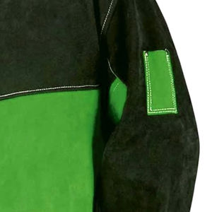 Veste de soudeur en cuir de haute qualité, résistante aux flammes et aux chocs, vêtements de travail professionnels en cuir de vachette. - Product Image 4