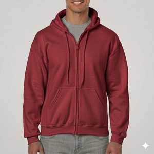 Mens Cotton Zip Up <b>Hoodie</b> <b>Plain</b> Custom Logo Sweatshirt Warm Winter Casual Outerwear Premium Quality Manufacturer Supply - Product Image 1