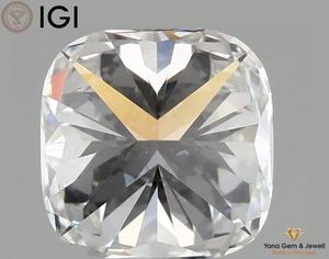 เพชร CVD ทรงสี่เหลี่ยมคุชชั่น น้ำหนัก 1.00 กะรัต ได้รับการรับรองจาก IGI สี F ความสะอาดระดับ VS2 สำหรับเครื่องประดับสั่งทำพิเศษ - Product Image 5