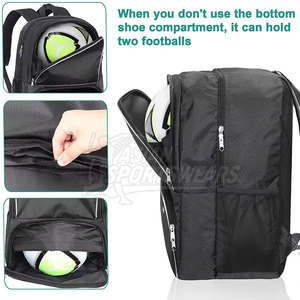 High Volume Storage Solution Soccer <b>Backpack</b> With Specialized Compartments For Complete Athlete Kits - Product Image 4