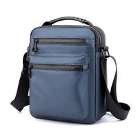 Tas Selempang Kanvas Kecil Navrit Creation untuk Pria dan Remaja Laki-laki - Tempat Kartu Ponsel, Dompet, Penutup Ritsleting, Semua Musim