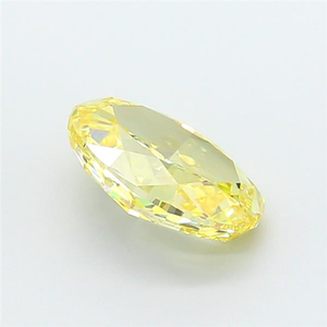 เครื่องประดับเพชรคุณภาพสูงรับรองโดย CVD ดีไซน์หรูหรา รูปทรงรี เจียระไนแบบ Radiant  เพชรเพาะเลี้ยงสีเหลืองสดใส สำหรับความหรูหราเหนือระดับ - Product Image 4