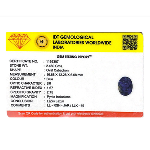 Natural Faceted Lapis Lazuli Loose Gemstone 12.3 Carat 20mm for Fine Jewelry - Product Image 4